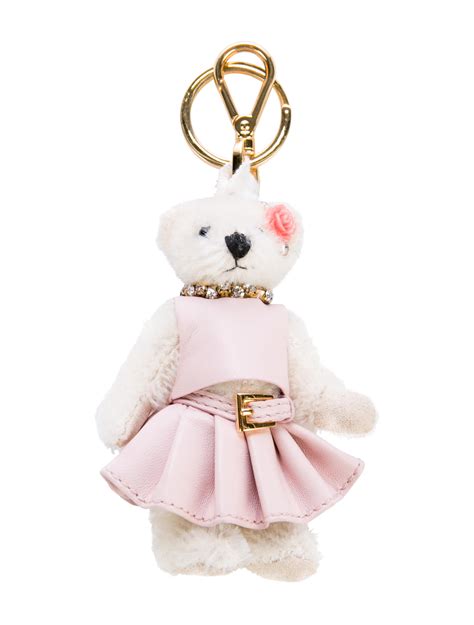 prada leather teddy bear keychain|prada keychains for women.